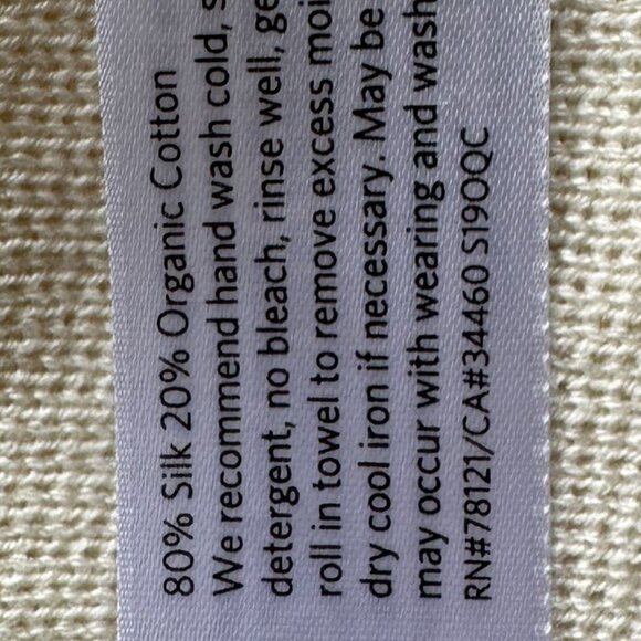 Eileen Fischer ivory silk cotton blend cardigan Size Petite Small - Picture 5 of 8